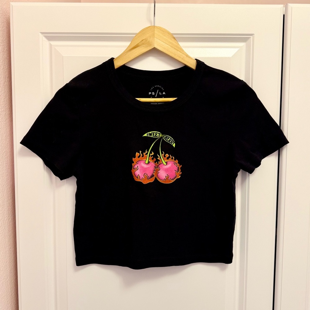 🎀 PS/LA Flaming Cherries Baby Tee